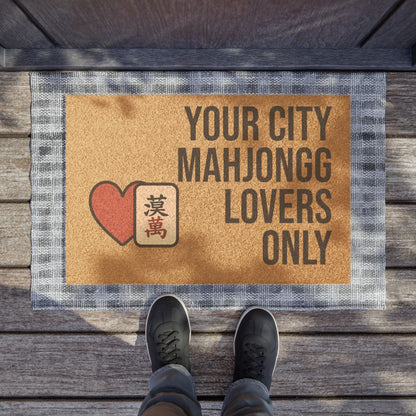 Mahjongg Lovers Only Doormat | Customized City, State or Hometown Option - Perfect for Mah Jongg Game Night