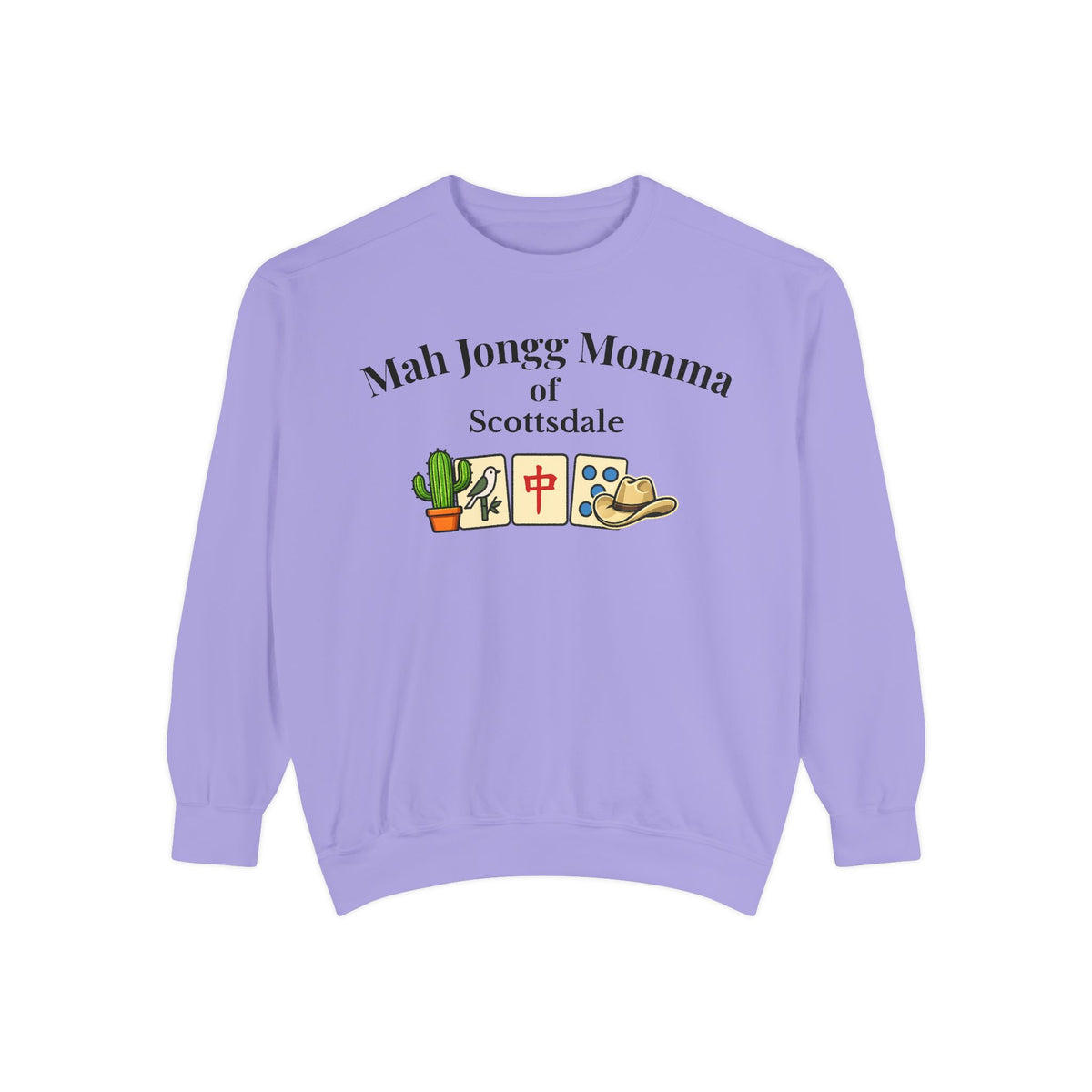 Mah Jongg Momma of Scottsdale Crewneck Sweatshirt - Mahjong Tournament Sweatshirt