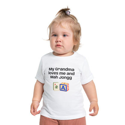 My Grandma Loves Me and Mah Jongg T-Shirt - Cute Mahjong Infant Tee