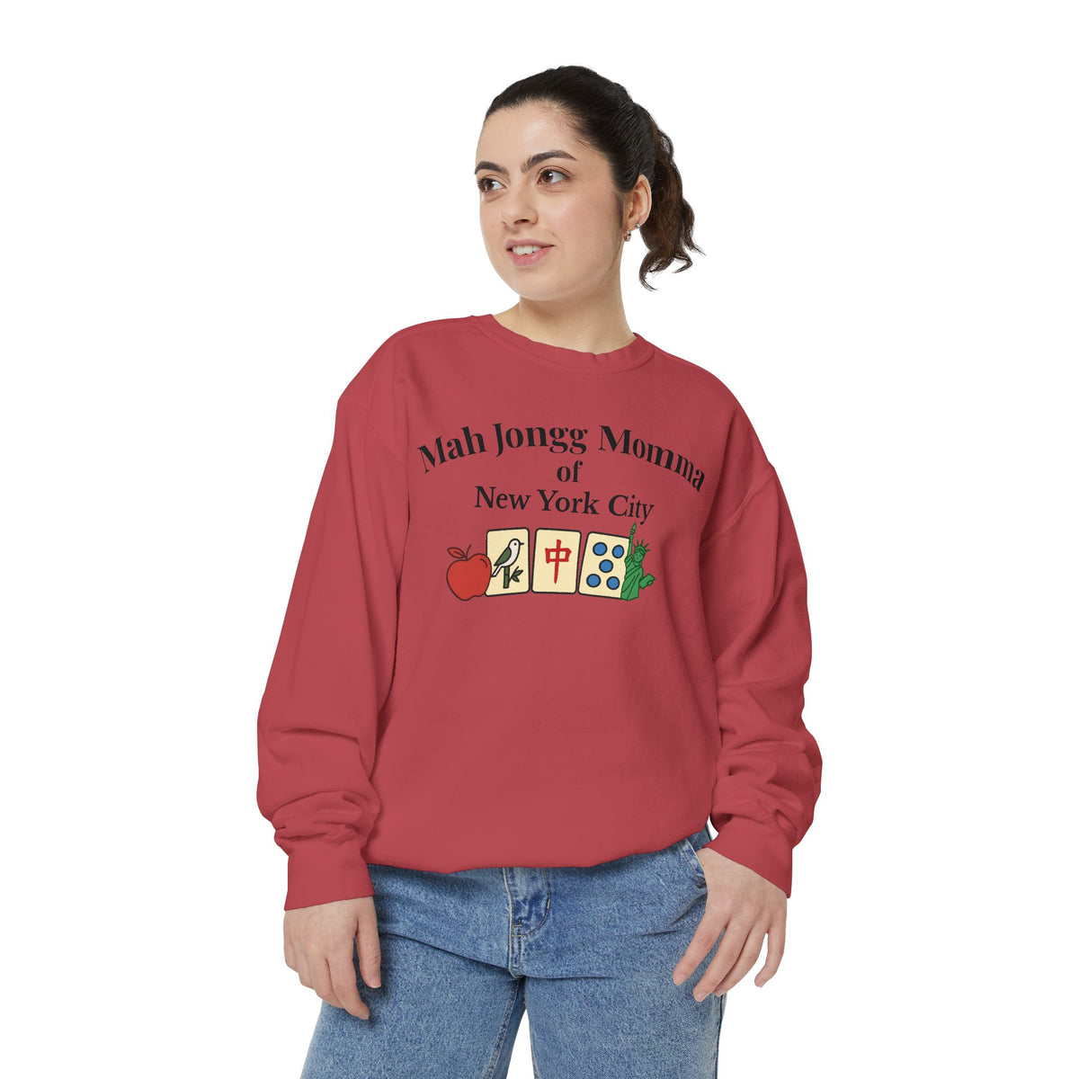 Mah Jongg Momma of New York City Crewneck Sweatshirt - Mahjong Tournament Sweatshirt