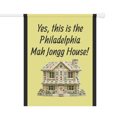 Mah Jongg:"Yes, This Is the Philadelphia Mah Jongg House!" Yellow Mah Jongg Flag