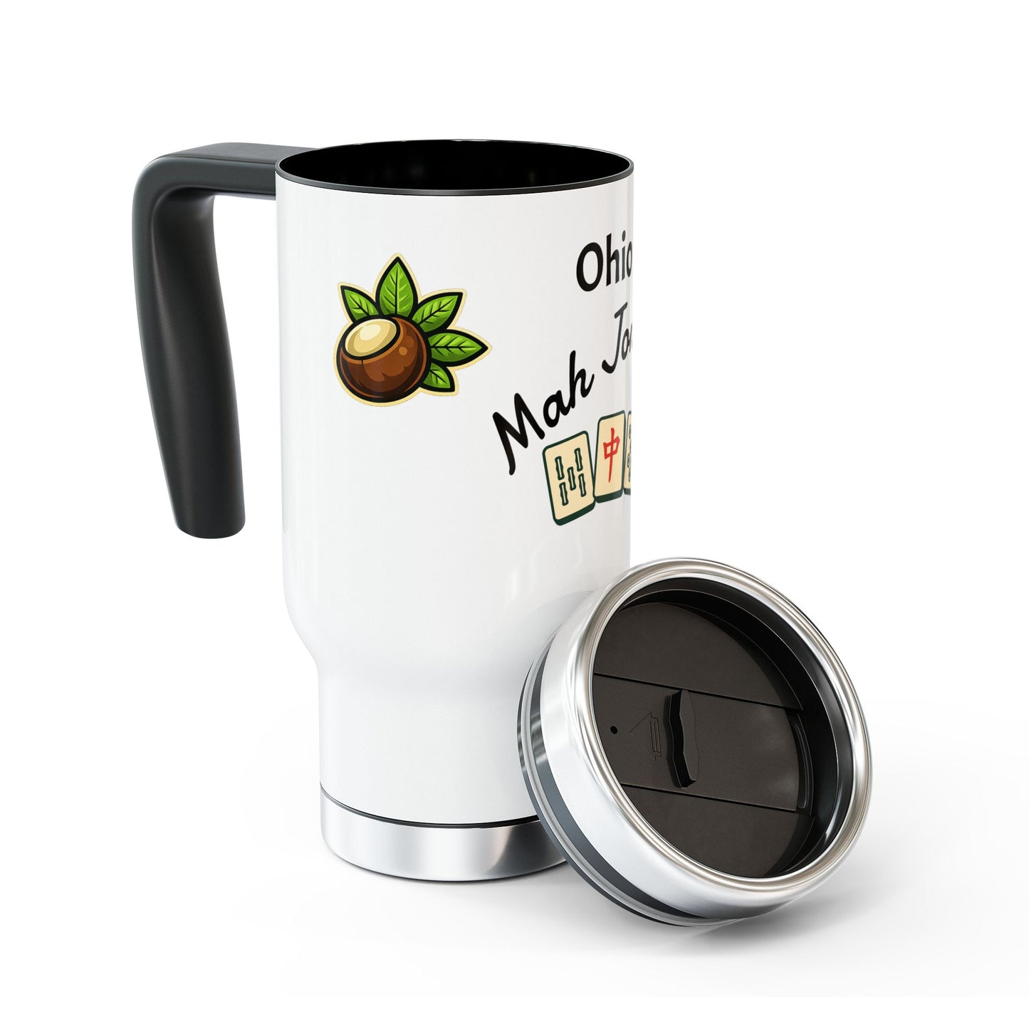 Ohio Mah Jongg travel mug | 14oz stainless steel travel mug with handle