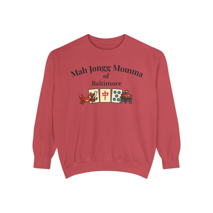 Mah Jongg Momma of Baltimore Crewneck Sweatshirt - Mahjong Tournament Sweatshirt