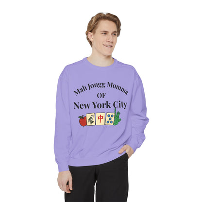 Mah Jongg Momma of New York City Sweatshirt - Comfort Colors Crewneck - Mahjong Player Gift - Tournament Sweatshirt - Mahjong Club Apparel