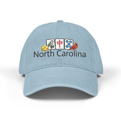 Mah Jongg North Carolina Embroidered  Jean Hat - For MahJong Players