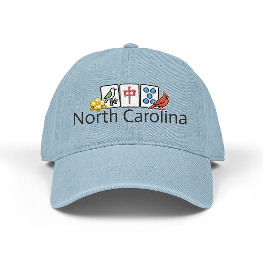 Mah Jongg North Carolina Embroidered  Jean Hat - For MahJong Players
