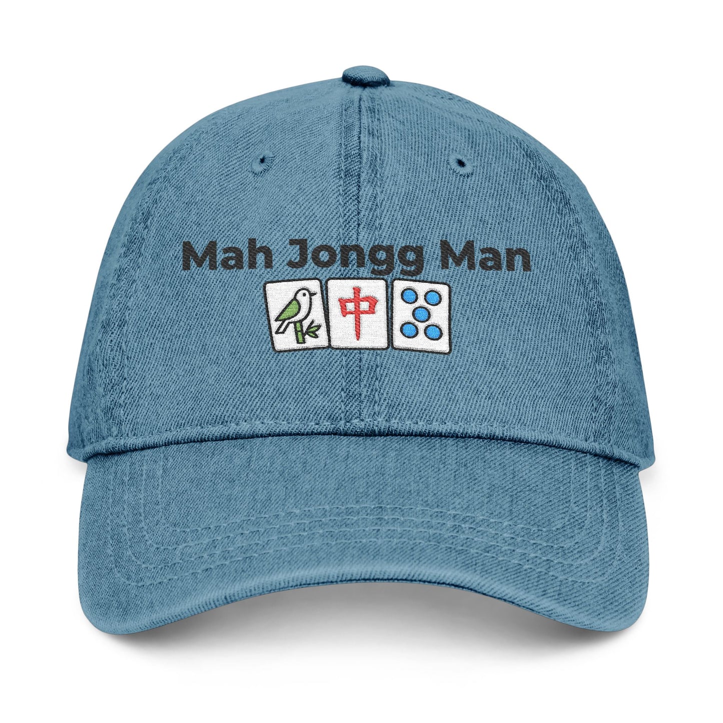 Mah Jongg Man - Mah Jongg Embroidered  Jean Hat - For MahJong Players