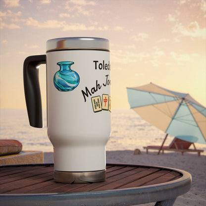 Toledo Mah Jongg travel mug | 14oz stainless steel travel mug with handle