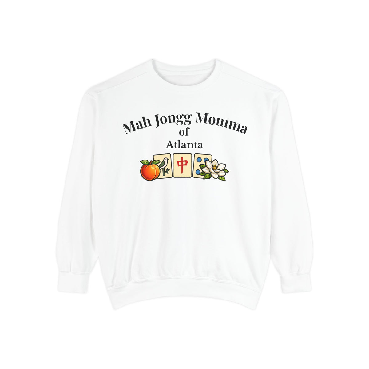 Mah Jongg Momma of Atlanta Crewneck Sweatshirt - Mahjong Tournament Sweatshirt