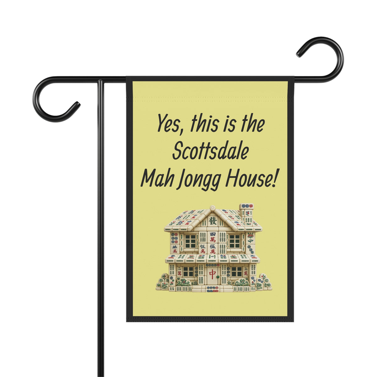 Mah Jongg: "Yes, This Is the Scottsdale Mah Jongg House!" Yellow Mah Jongg Flag