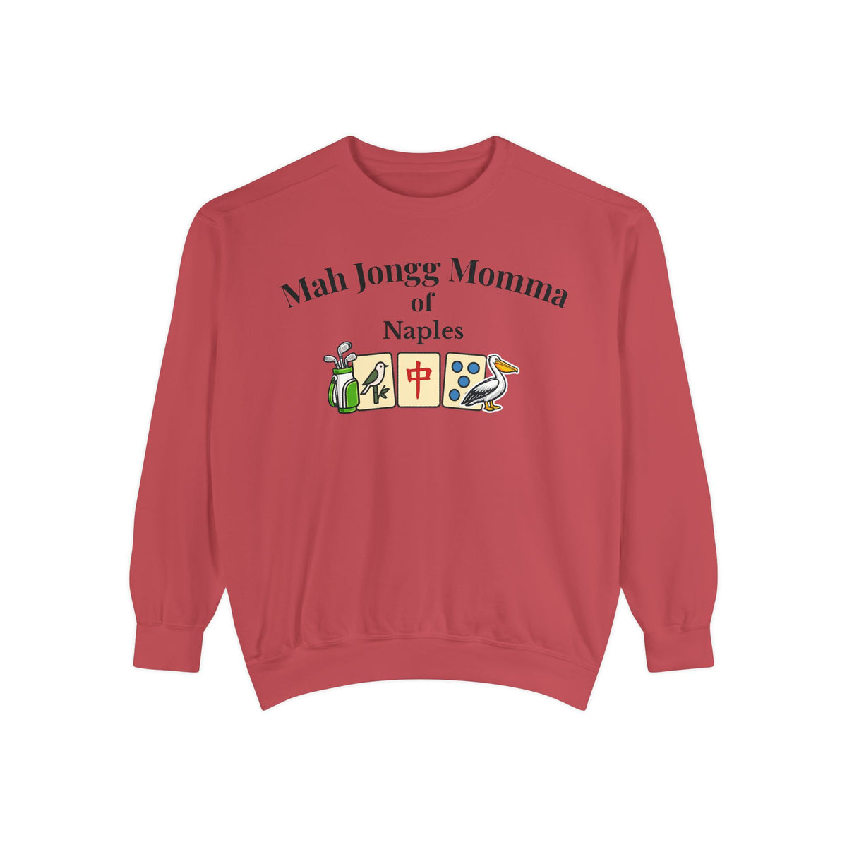 Mah Jongg Momma of Naples Crewneck Sweatshirt - Mahjong Tournament Sweatshirt