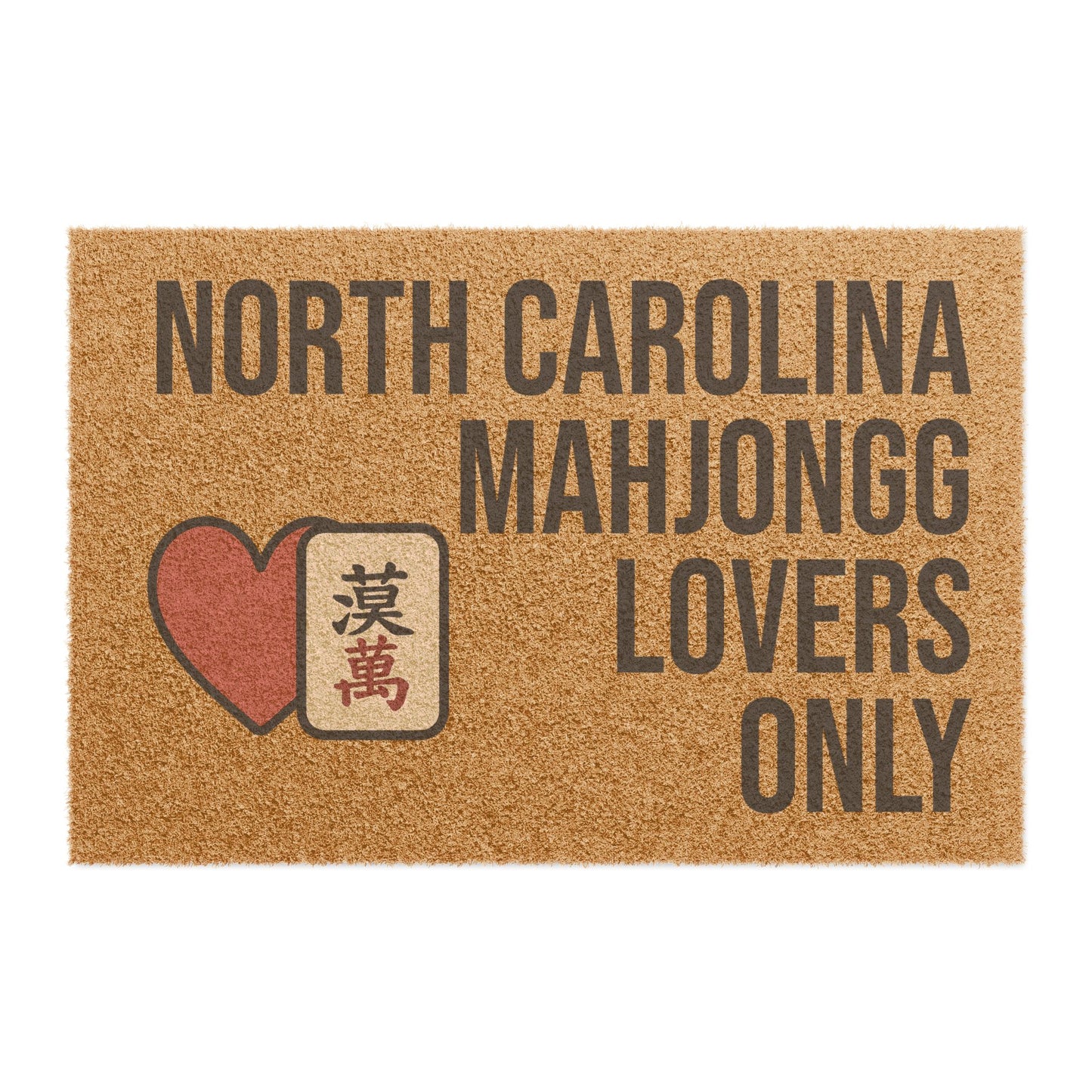 North Carolina Mahjongg Lovers Only Doormat | Customized City, State or Hometown Option - Perfect for Mah Jongg Game Night
