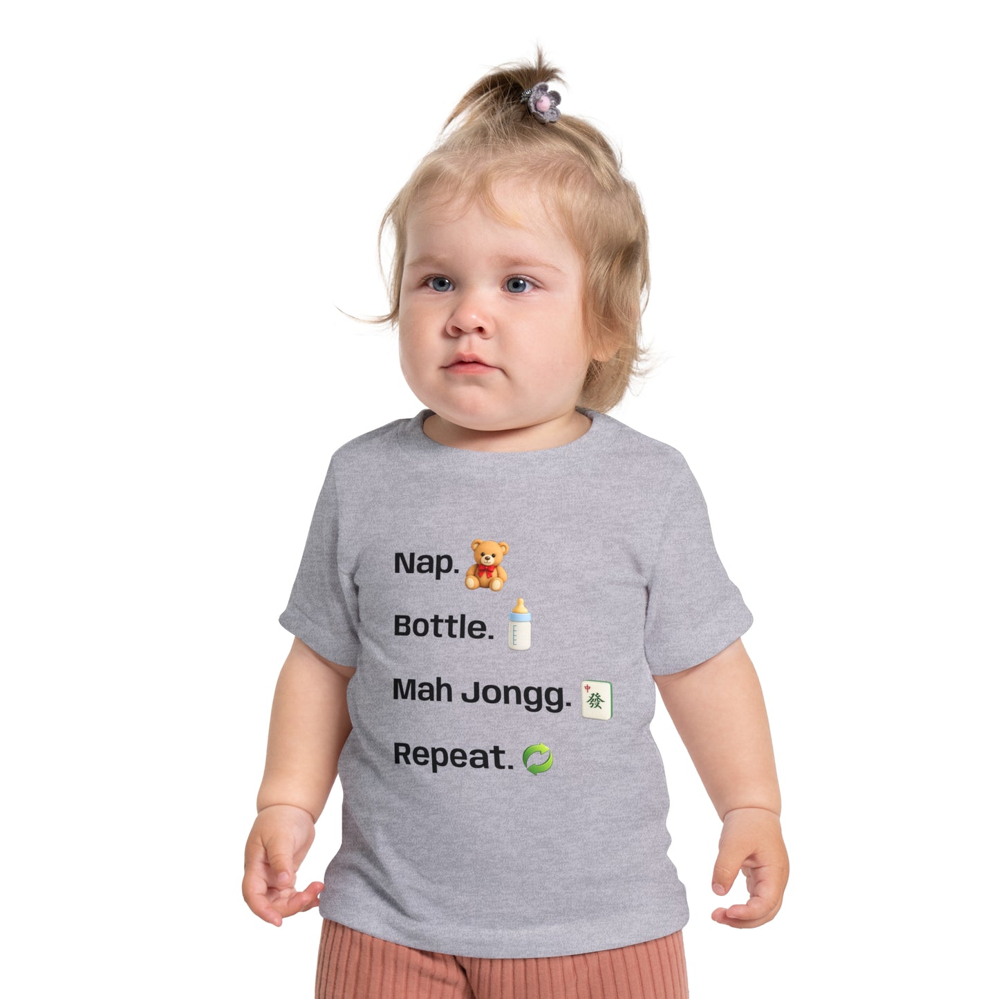 Nap Bottle Mah Jongg Repeat T-Shirt - Cute Mahjong Infant Tee