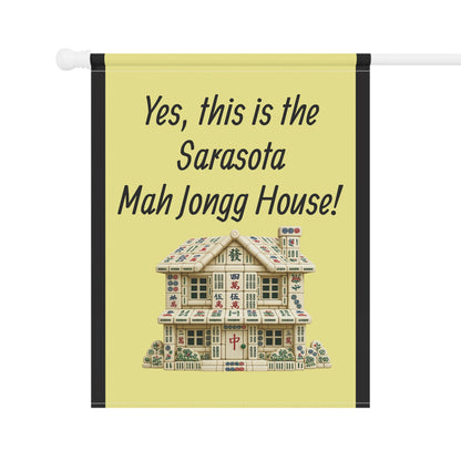 Mah Jongg: "Yes, This Is the Sarasota Mah Jongg House!" Yellow Mah Jongg Flag