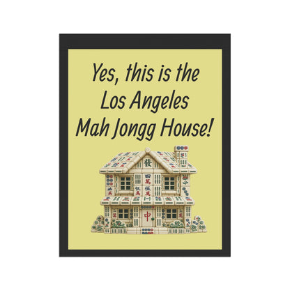 Mah Jongg:"Yes, This Is the Los Angeles Mah Jongg House!" Yellow Mah Jongg Flag