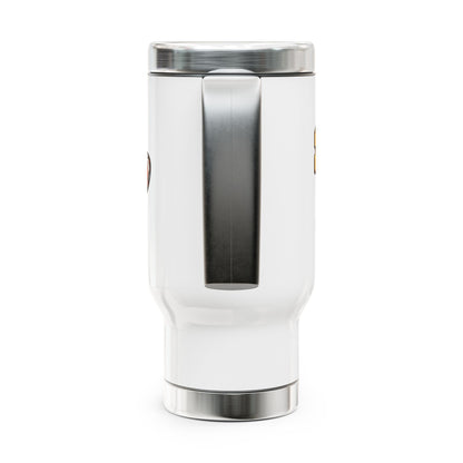 Wisconsin Mah Jongg travel mug | 14oz stainless steel travel mug with handle