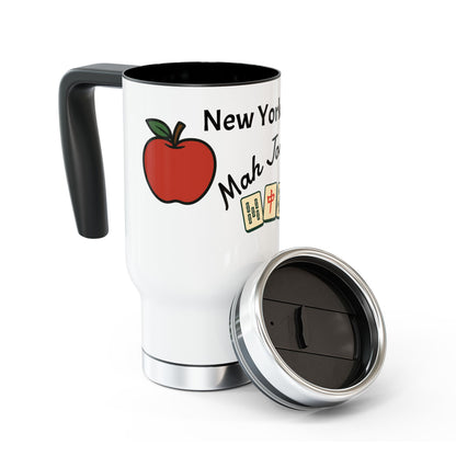 New York Mah Jongg travel mug | 14oz stainless steel travel mug with handle