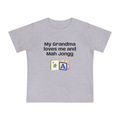 My Grandma Loves Me and Mah Jongg T-Shirt - Cute Mahjong Infant Tee