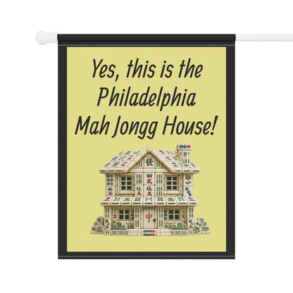 Mah Jongg:"Yes, This Is the Philadelphia Mah Jongg House!" Yellow Mah Jongg Flag