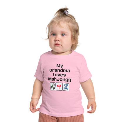 My Grandma Loves Mah Jongg Baby T-Shirt - Cute Mahjong Infant Tee