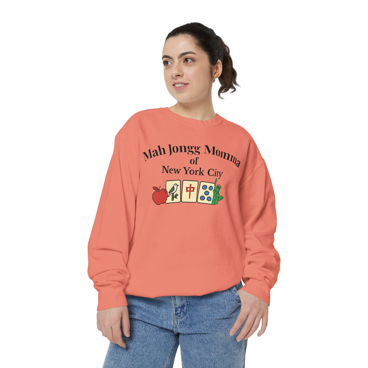 Mah Jongg Momma of New York City Crewneck Sweatshirt - Mahjong Tournament Sweatshirt