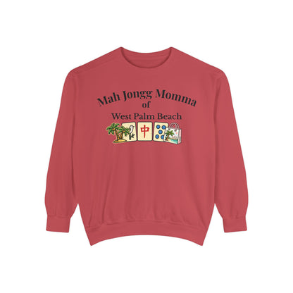 Mah Jongg Momma of West Palm Beach Crewneck Sweatshirt - Mahjong Tournament Sweatshirt