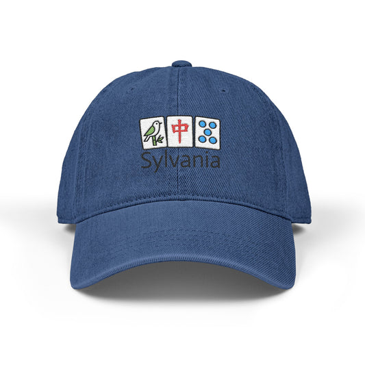 Mah Jongg Sylvania Embroidered Jean Hat - For MahJong Players - No Icons