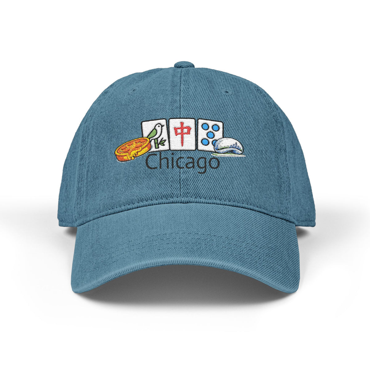 Mah Jongg Chicago Embroidered  Jean Hat - For MahJong Players