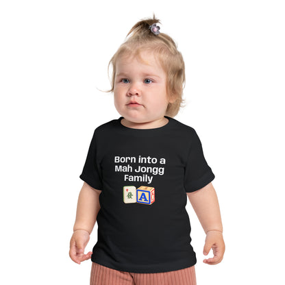 Born into a Mah Jongg Family T-Shirt - Cute Mahjong Infant Tee