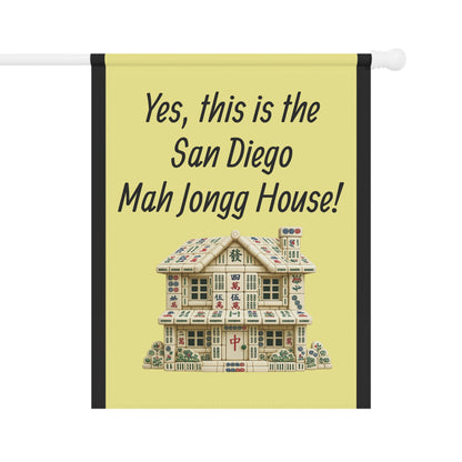 Mah Jongg:"Yes, This Is the San Diego Mah Jongg House!" Yellow Mah Jongg Flag