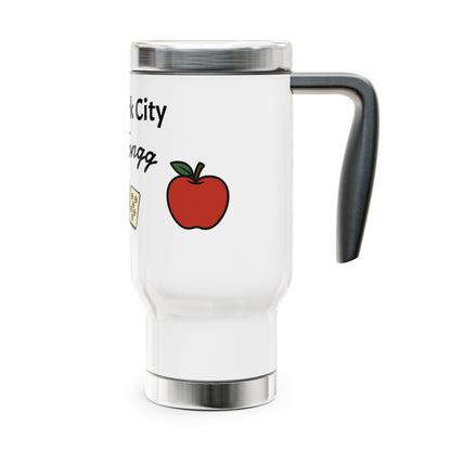 New York City Mah Jongg travel mug | 14oz stainless steel travel mug with handle