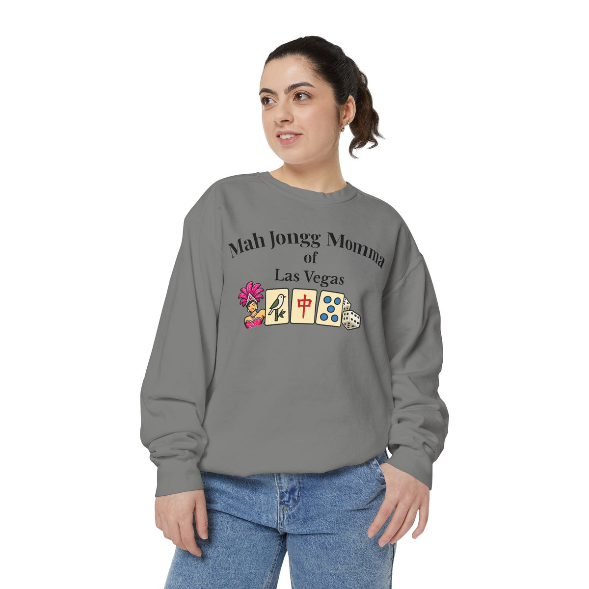 Mah Jongg Momma of Las Vegas Crewneck Sweatshirt - Mahjong Tournament Sweatshirt