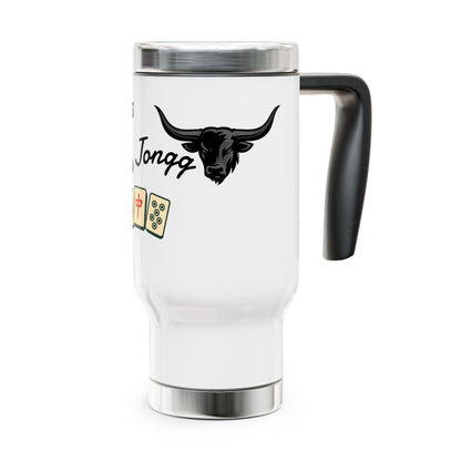 Texas Mah Jongg travel mug | 14oz stainless steel travel mug with handle