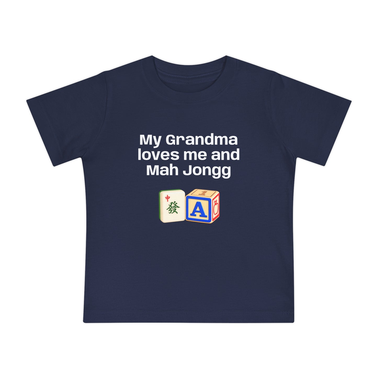 My Grandma Loves Me and Mah Jongg T-Shirt - Cute Mahjong Infant Tee