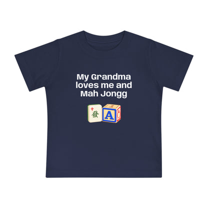 My Grandma Loves Me and Mah Jongg T-Shirt - Cute Mahjong Infant Tee