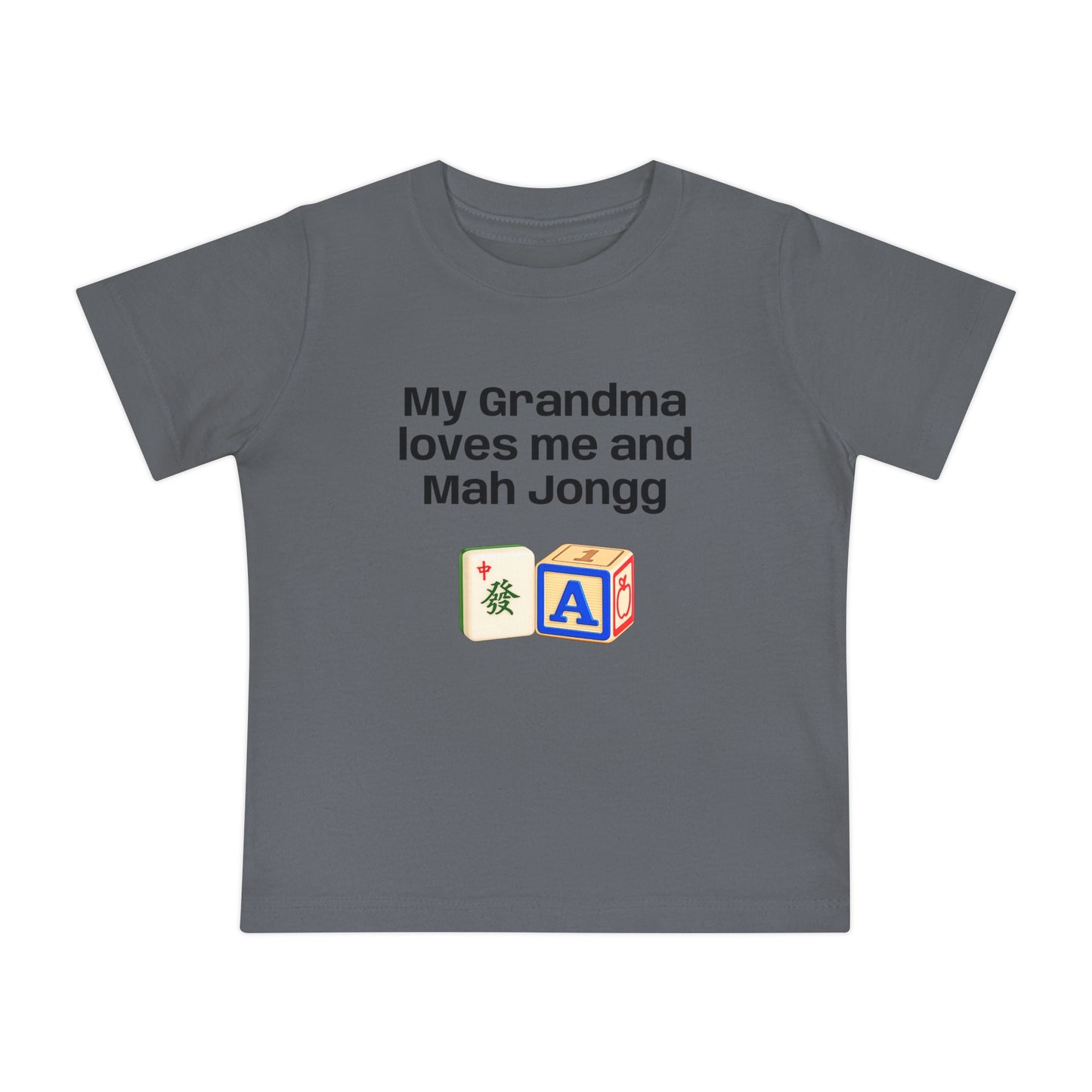 My Grandma Loves Me and Mah Jongg T-Shirt - Cute Mahjong Infant Tee