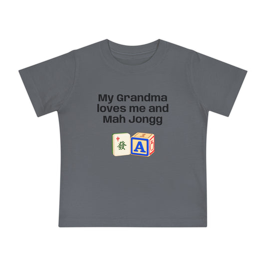 My Grandma Loves Me and Mah Jongg T-Shirt - Cute Mahjong Infant Tee
