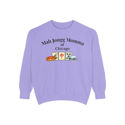 Mah Jongg Momma of Chicago Crewneck Sweatshirt - Mahjong Tournament Sweatshirt