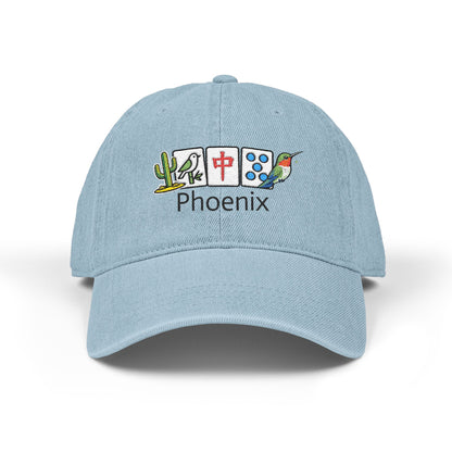 Mah Jongg Phoenix Embroidered  Jean Hat - For MahJong Players