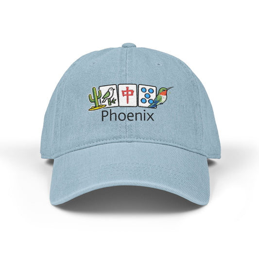 Mah Jongg Phoenix Embroidered  Jean Hat - For MahJong Players
